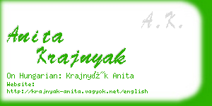 anita krajnyak business card